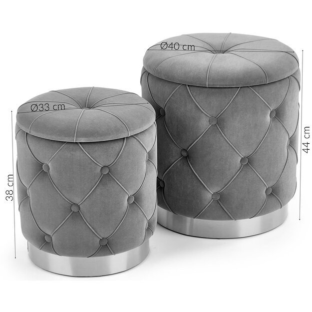 ELEGORA | pufų rinkinys
