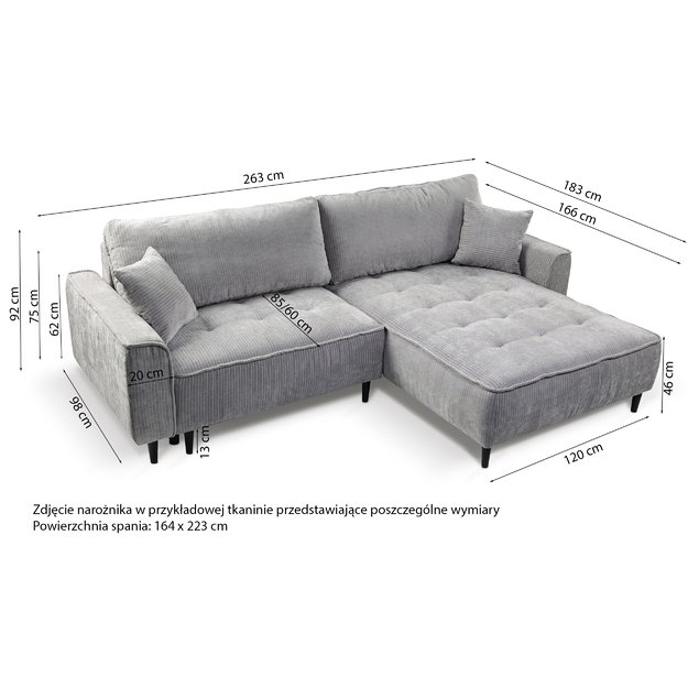 ORENO | kampinė sofa