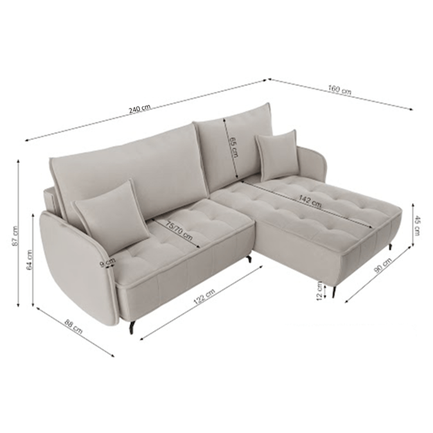 LAVARO | kampinė sofa