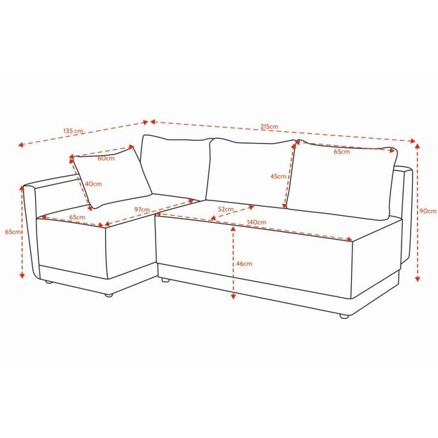 VOVA | kampinė sofa