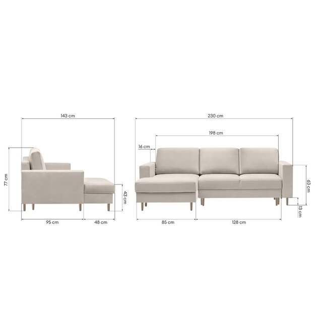 VERSA | kampinė sofa