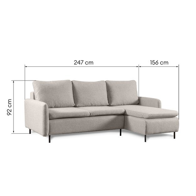 MELTA | kampinė sofa