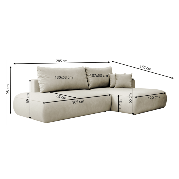 VELUNA | kampinė sofa