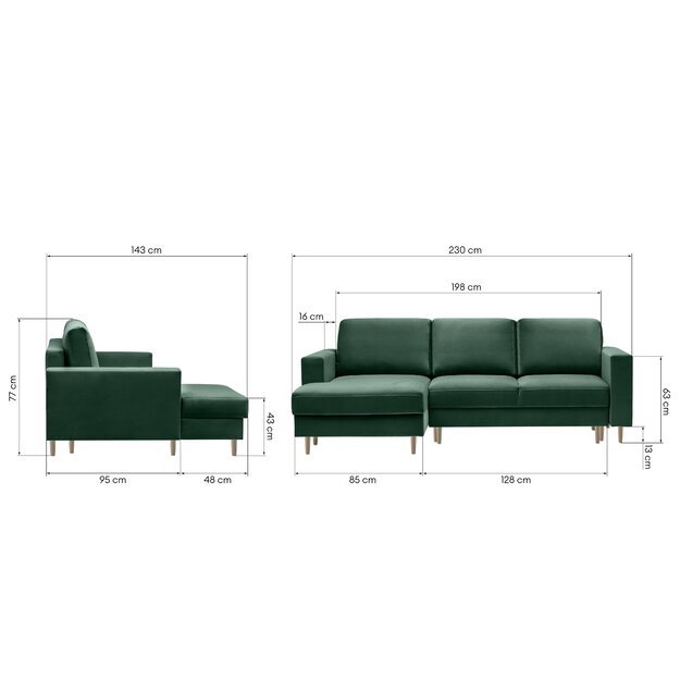 VERSA | kampinė sofa