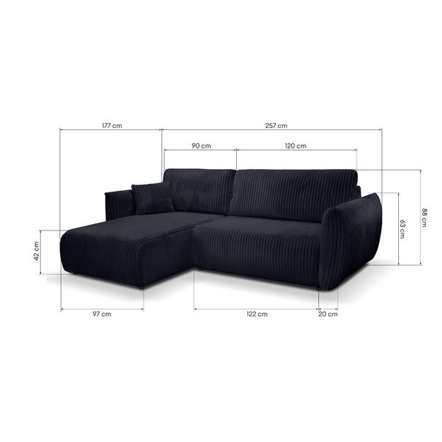 ELORA | kampinė sofa