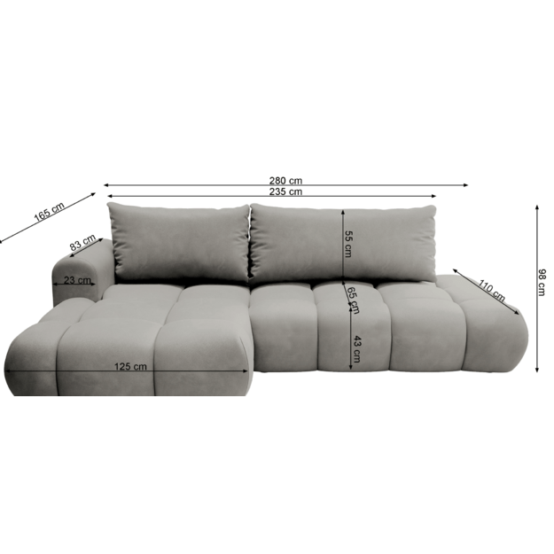LAMERO | kampinė sofa