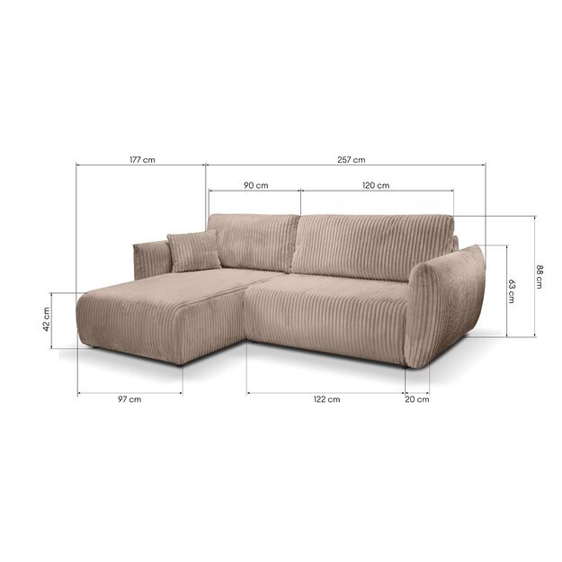 ELORA | kampinė sofa