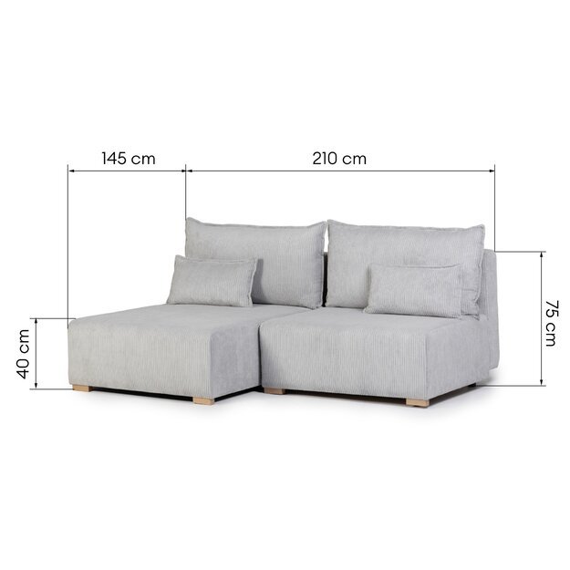 MIKRO | kampinė sofa