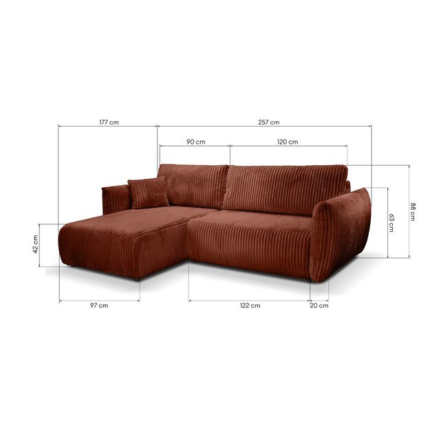 ELORA | kampinė sofa