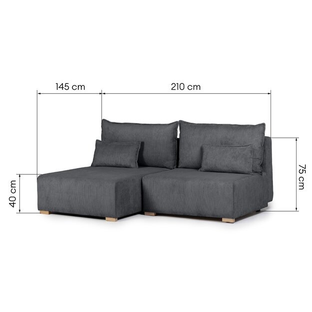 MIKRO | kampinė sofa
