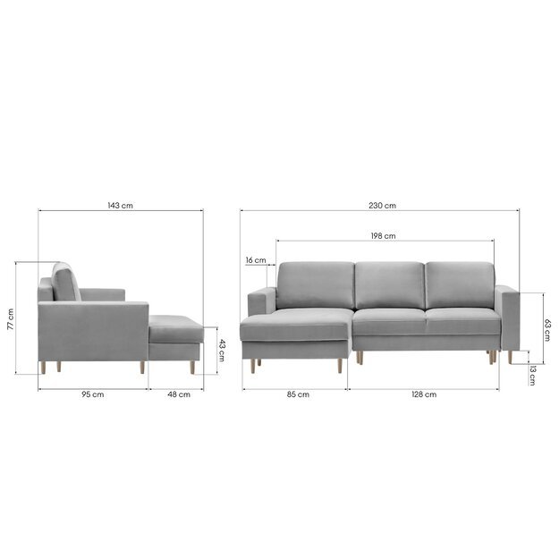 VERSA | kampinė sofa