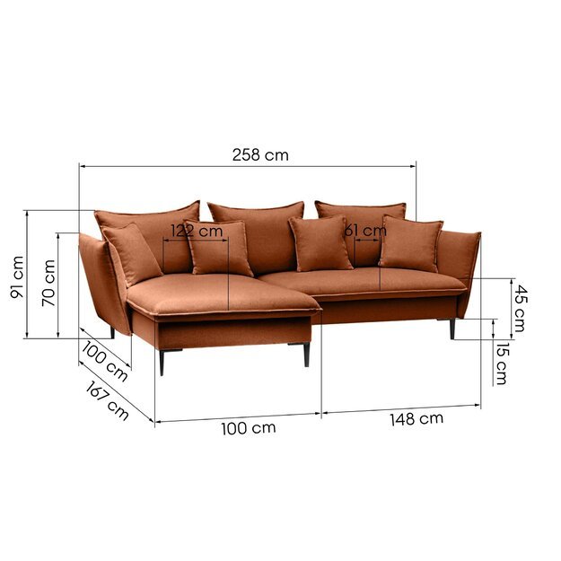 GLOSA | kampinė sofa