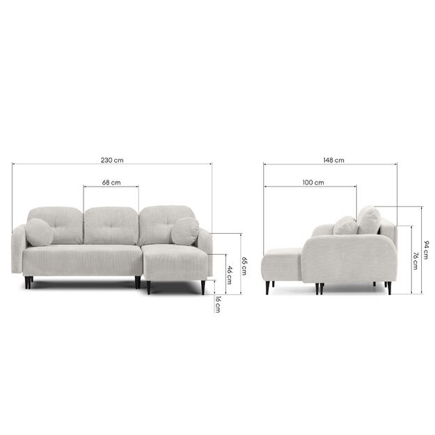 CLAUDIA | kampinė sofa