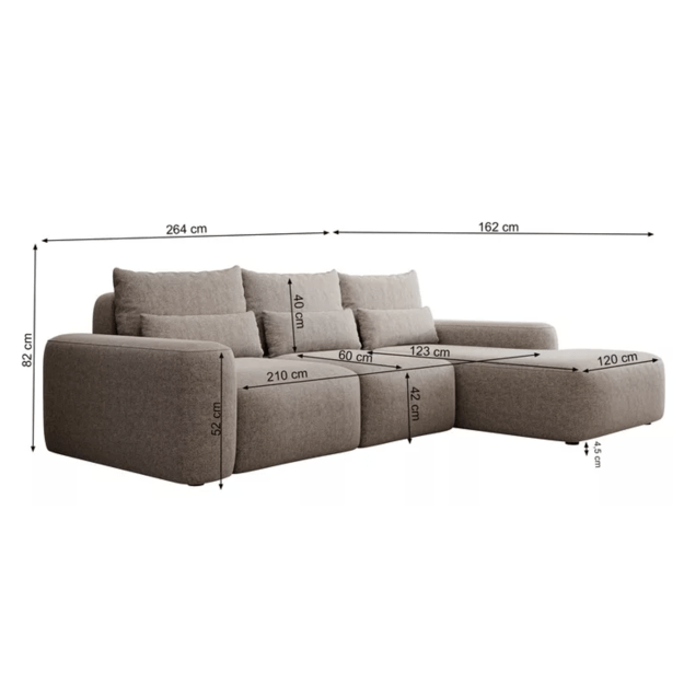 LUNIA | kampinė sofa