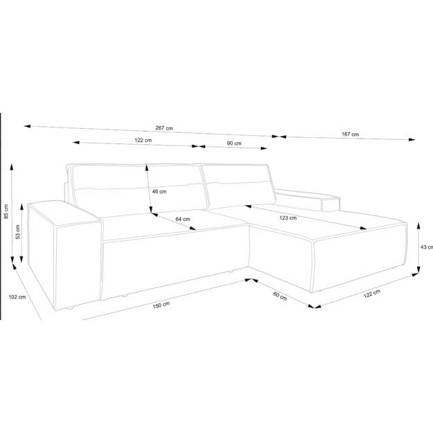 SALVINO | kampinė sofa