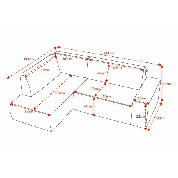 MONTE | kampinė sofa