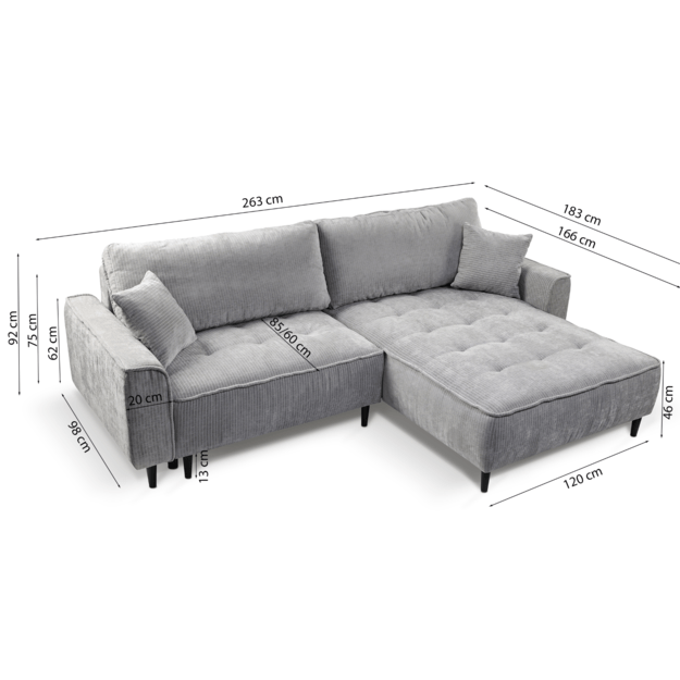 ORENO | kampinė sofa
