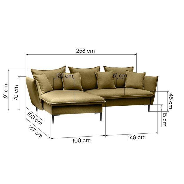 GLOSA | kampinė sofa
