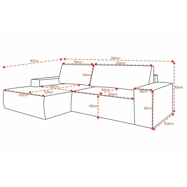 MONTE | kampinė sofa
