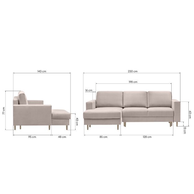 VERSA | kampinė sofa