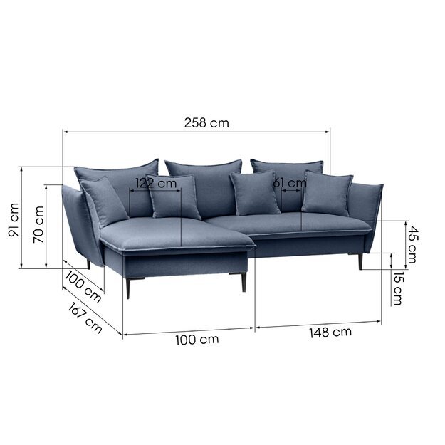 GLOSA | kampinė sofa